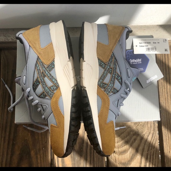 Mens Asics Gel-Lyte V - Grey/Teal/Wheat Size 7.5 - Picture 6 of 9